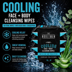 The Nobleman Cooling Aloe & Eucalyptus Face + Body Men Cleansing Wipes