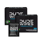 DUDE Wipes On-The-Go Unscented Adult Flushable Travel Wipes, 60 Count