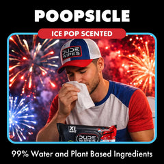 DUDE Wipes Poopsicle Adult Flushable Wet Wipes, Ice Pop Scented, 144 Count
