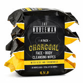 Men's Charcoal Face + Body Cleansing Wipes - 4 Pack (120ct)