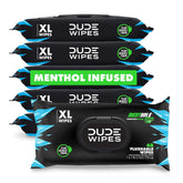 DUDE Wipes MentHOLE XXtreme Adult Flushable Wet Wipes, Cooling, 288 Count