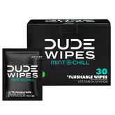 DUDE Wipes On-The-Go Mint Chill Adult Flushable Travel Wipes, 30 Count
