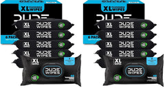DUDE Wipes Unscented Adult Flushable Wet Wipes, Sensitive Skin, 576 Count