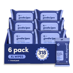goodwipes Flushable Wipes (6 Pack) (50 Count (Pack of 6), Cedar)