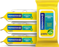 Preparation H Hemorrhoid Flushable Wipes with Witch Hazel for Skin Irritation Relief - 48 Count (Pack of 4)