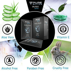 Shower Body Wipes, 480 Individually Wrapped Personal Hygiene Body Cleansing Wipes for Women and Men, Keep Clean After Gym Travel Camping Outdoors Sports