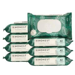 The Honest Company Flushable Wipes, Hypoallergenic, Tropical Leaves, 336ct