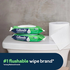 Cottonelle GentlePlus Flushable Wipes, 8 Packs, 42 Wipes per Pack