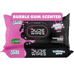 LiL' DUDE Wipes Flushable Potty Training Water Wipes, Bubble Bum, 84 Count