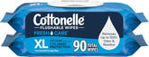 Cottonelle XL Flushable Wipes, 2 Packs, 45 Wipes per Pack