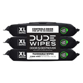 DUDE Wipes Odor Destroyer Adult Flushable Wet Wipes, Deodorizing, 144 Count