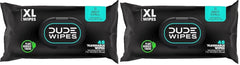 DUDE Wipes, 48 Wipes, 2 Pack | Flushable | Mint Chill | Extra-Large | Eucalyptus & Tea Tree Oil