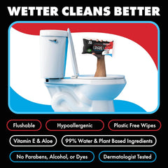 DUDE Wipes Poopsicle Adult Flushable Wet Wipes, Ice Pop Scented, 144 Count