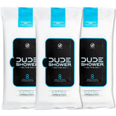 DUDE Wipes On-The-Go No Rinse Shower Body Wipes, Fragrance Free, 24 Count