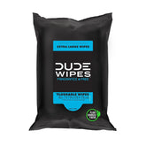DUDE Wipes Unscented Adult Flushable Travel Wipes, Camping, 18 Count