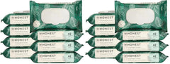 The Honest Company Hypoallergenic Flushable Wipes for Sensitive Skin, Tropical Leaves,42 Count (Pack of 16)