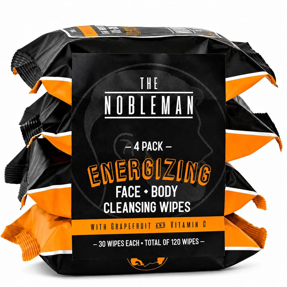 The Nobleman Energizing Grapefruit & Vitamin C Face + Body Cleansing Wipes