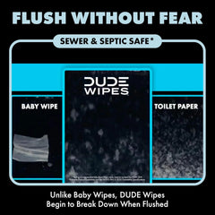 DUDE Wipes Medicated Hemorrhoid Flushable Wipes, Witch Hazel, 48 Count