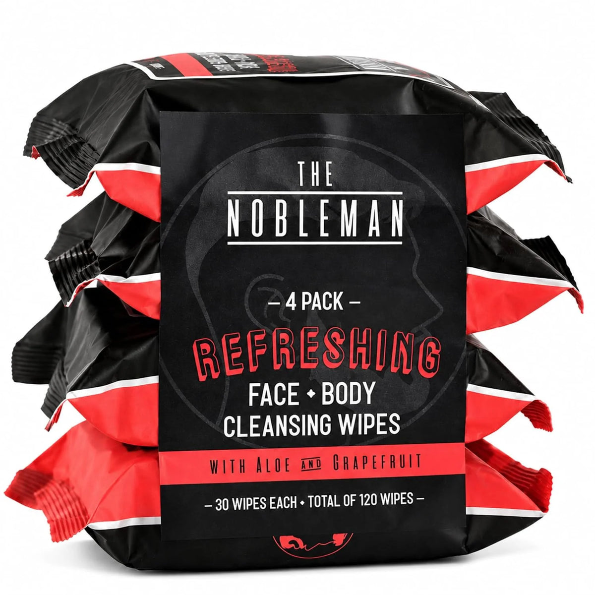 The Nobleman Refreshing Aloe & Grapefruit Deep Cleansing Face + Body Wipes