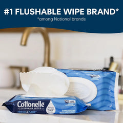 Cottonelle Fresh Feel Flushable Wipes, 16 Packs, 42 Wipes per Pack