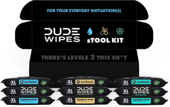 DUDE Wipes Flushable Wipes Variety sTOOL Kit Gift Set for Him - 9 Packs, 432 Total - Mint Chill, Shea Butter & Unscented - Sewer & Septic Safe