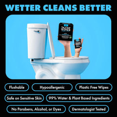 DUDE Wipes Double Deuce On-The-Go Flushable Wipes, 2 Per Pack, 80 Count