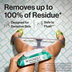 The Honest Company Flushable Wipes, Hypoallergenic, Tropical Leaves, 42ct