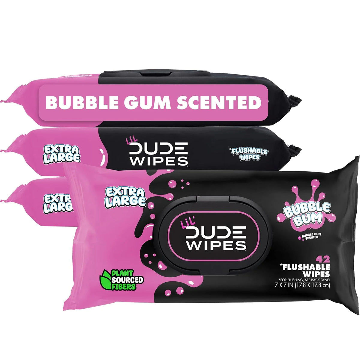 LiL' DUDE Wipes Flushable Potty Training Water Wipes, Bubble Bum, 168 Count