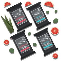 The Nobleman Cooling Face + Body Cleansing Wipes (120 Wipes) - 2 Packs Aloe & Eucalyptus + 2 Packs of Aloe & Grapefruit  C Refreshing, Soothing, Non-Greasy, Skin Revitalizer