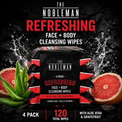 The Nobleman Refreshing Aloe & Grapefruit Deep Cleansing Face + Body Wipes