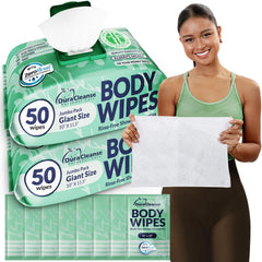 XL Body Wipes for Women - Gentle - No Rinse Cleansing Wipes - 100 Ct (2pk)