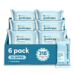 goodwipes Flushable Wipes (6 Pack) (50 Count (Pack of 6), Fragrance-Free)