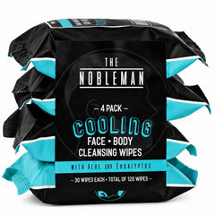 The Nobleman Cooling Aloe & Eucalyptus Face + Body Men Cleansing Wipes