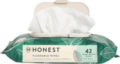 The Honest Company Flushable Wipes, Hypoallergenic, Tropical Leaves, 42ct