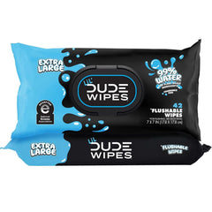 LiL' DUDE Wipes Flushable Potty Training Water Wipes, Unscented, 84 Count