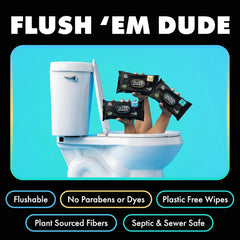 DUDE Wipes Flushable Wipes Variety sTOOL Kit Gift Set for Him - 9 Packs, 432 Total - Mint Chill, Shea Butter & Unscented - Sewer & Septic Safe