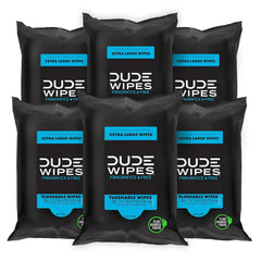 DUDE Wipes Unscented Adult Flushable Travel Wipes, Camping, 108 Count