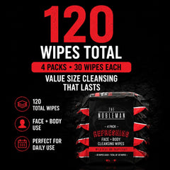 The Nobleman Refreshing Aloe & Grapefruit Deep Cleansing Face + Body Wipes