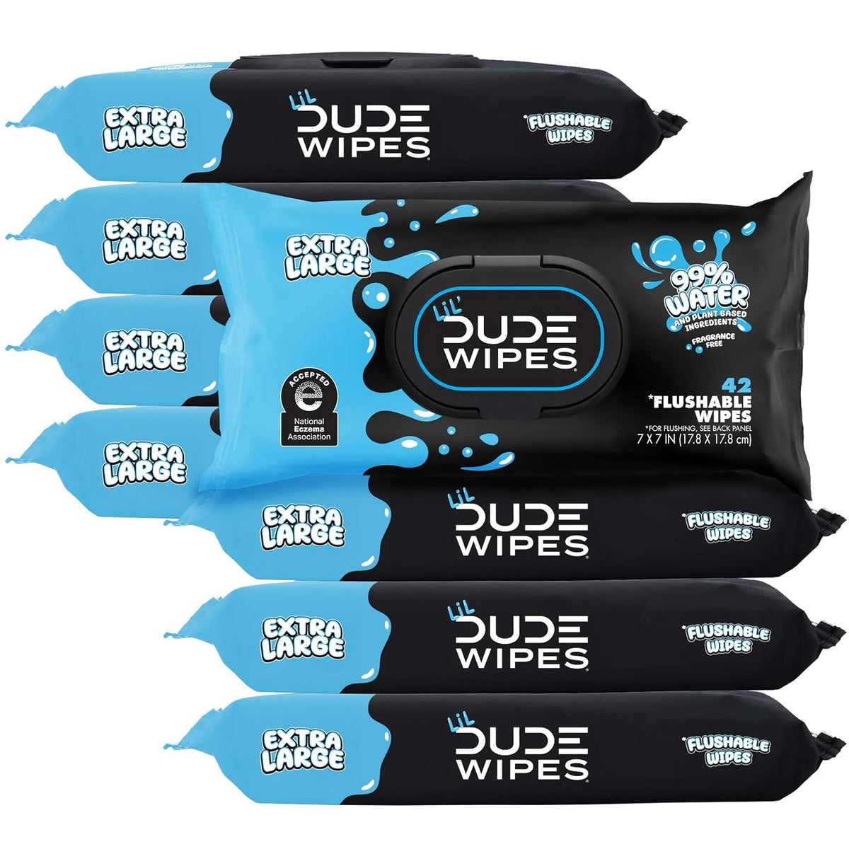 LiL' DUDE Wipes Flushable Potty Training Water Wipes, Unscented, 336 Count