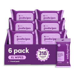 goodwipes Flushable Wipes (6 Pack) (50 Count (Pack of 6), Lavender)