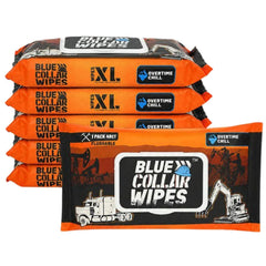 XL Flushable Adult Wet Wipes - Biodegradable, Sewer & Septic Safe - Overtime Chill Scent - 288 Total Wipes (6 Resealable Packs of 48)