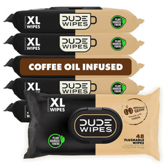 DUDE Wipes Morning Grind Adult Flushable Wipes, Coffee Scented, 288 Count