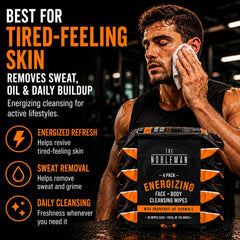 The Nobleman Energizing Grapefruit & Vitamin C Face + Body Cleansing Wipes