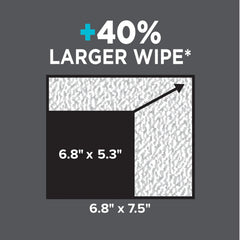 Amazon Basics Extra Large Flushable Wipes, Fragrance Free, pH Balanced, with Vitamin E & Aloe, 60 Count, 3-Pack