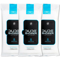 DUDE Wipes On-The-Go No Rinse Shower Body Wipes, Fragrance Free, 24 Count