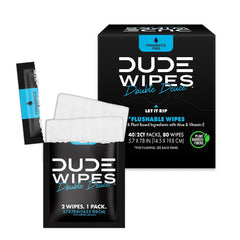 DUDE Wipes Double Deuce On-The-Go Flushable Wipes, 2 Per Pack, 80 Count
