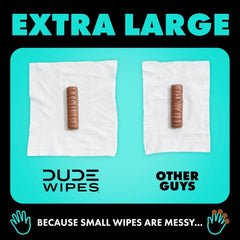 DUDE Wipes Fathers Day Gift + FrostBuddy Universal Can Cooler - 1 Pack, 48 Count - Mint Chill Extra-Large - Flushable Wipes - Fathers Day Gift for Him