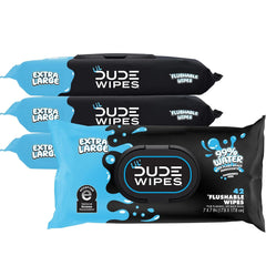 LiL' DUDE Wipes Flushable Potty Training Water Wipes, Unscented, 168 Count