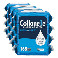 Cottonelle Fresh Care Flushable Wipes, 42 Wipes per Pack (Pack of 16)